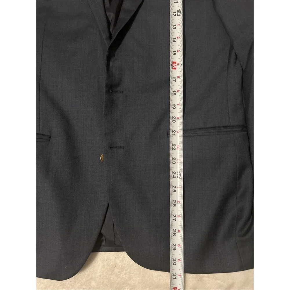 J.Crew Thompson 40R Blue 100% Wool Two Button Sport Coat Blazer